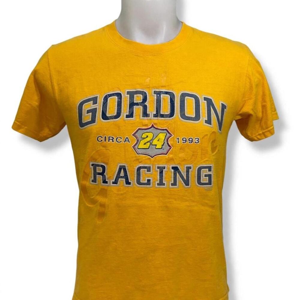 Vintage Jeff Gordon T-Shirt Chase Authentics Yellow  Circa 1993 Racing NASCAR